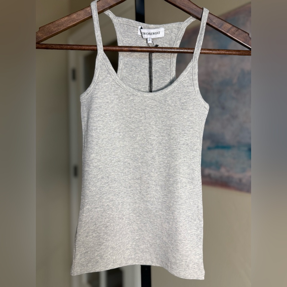 WeWoreWhat Gray Racer Tank Top/ Camisole